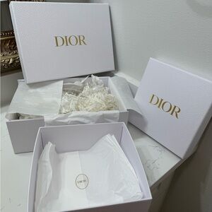 2 Dior Empty Gift Boxes with Dior Tissues